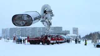 В Усинске прошел смотр спасательной техники «Безопасная Арктика»