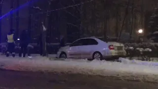 ДТП на Крупской: водитель въехал в забор рязанского университета 