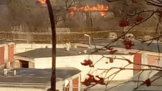 Пожар в Рязани. В Канищеве загорелся дом