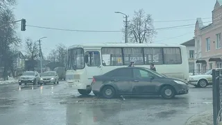 В Касимове 21 марта произошла авария с участием автобуса
