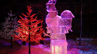 Ледяную фигуру рязанского скульптора  сломали вандалы