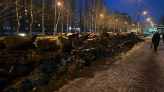 Пензенцы бьют тревогу: огромные сугробы тормозят жизнь на пешеходной зоне в Арбеково