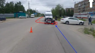 В Коми “Тойота” сбила байкера