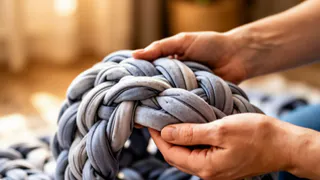 Старую одежду не выбрасываю - плету коврики за один вечер: уже всех подруг приучила - полная инструкция 