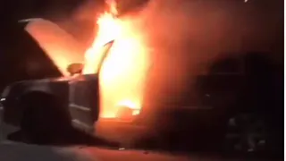 Ночью на улице Свободы сгорел автомобиль