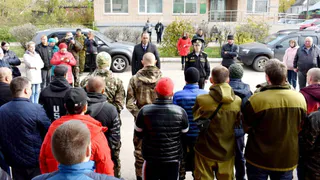 17 октября в Рязанской области проводили новую партию мобилизованных