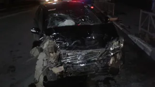 ДТП на улице Новой - Lifan и Volkswagen влетели в ограждение