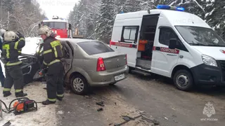 ДТП в Кольчугинском районе: два автомобиля и 13 спасателей в эпицентре