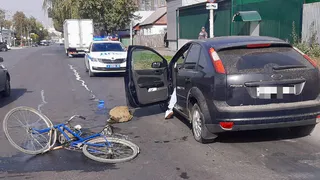 В Рязани 39-летняя водитель Ford сбила пожилого велосипедиста