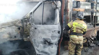 На трассе в Петушинском районе сгорела «Газель»