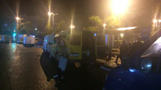 Из-за ярмарки на площади Театральной,  рязанцам пришлось ловить транспорт на проезжей части