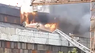 Пожар на комбайновом заводе в Рязани потушили