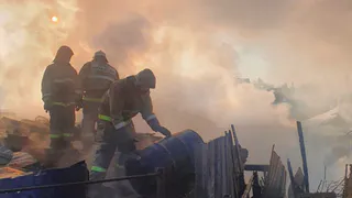 В посёлке Борки в Рязани крупный пожар тушили 26 человек