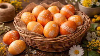 Оранжевые скорлупки — хит сезона: наношу эту пасту — и получаю пасхальные яйца ярче огненного опала