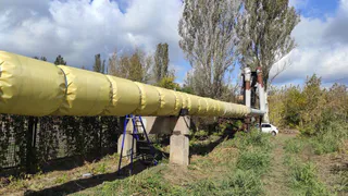 Пензенцы в Токмаке завершили работы по изоляции теплотрассы