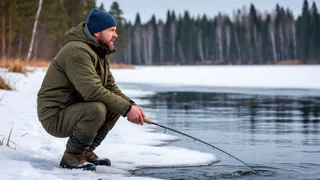 Ушлые рыбаки бурят по 2 лунки сразу - и вот зачем: окунь точно мимо не пройдет 