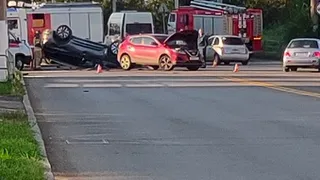 Авария в Магнитогорске: перевернулась иномарка, пострадавших нет