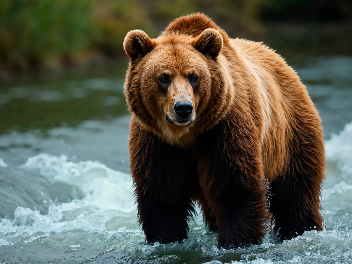 Медведь-пловец покорил воды Магнитогорска