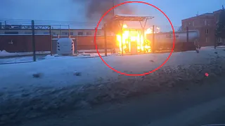 На заправке в Рязани вспыхнула автоцистерна: видео и комментарий МЧС