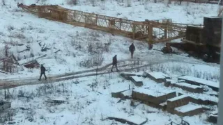 В Рыбном рухнул бесхозный башенный кран и мы этого ожидали