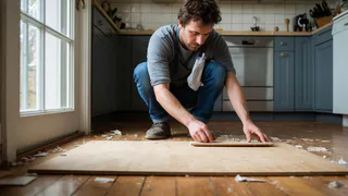 Хитрость финских строителей: как положить линолеум без складок, волн и стыков - не отличить от ламината