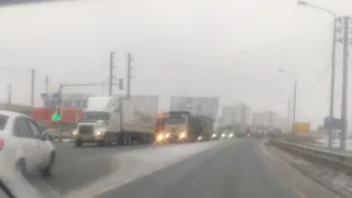 На въезде в Пензу образовалась многокилометровая пробка