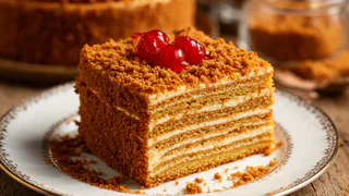 Лакомство без вреда для фигуры: полезный медовик – ни грамма сахара: нежный десерт меньше чем за час