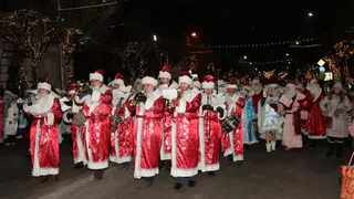 Как в Рязани прошел парад Дедов Морозов - видео