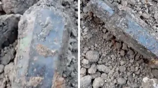 Ещё одна находка: житель Рязани обнаружил старинные флаконы в Наташкином парке