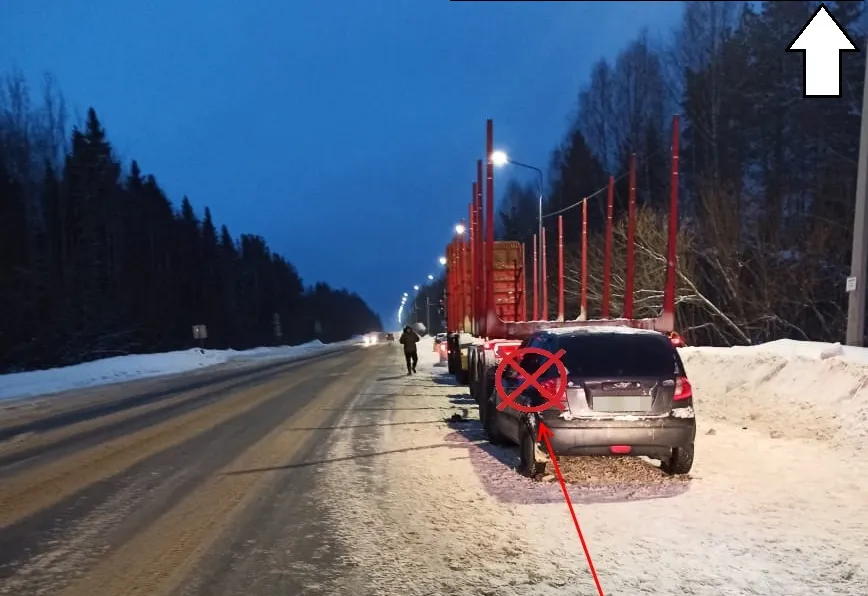 В Корткеросском районе пьяный водитель иномарки влетел в грузовик и получил травмы