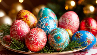 Крашу яйца всего 3 минуты: пасхальные яйца будут как елочные игрушки