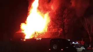 В Касимове горел двухэтажный жилой дом