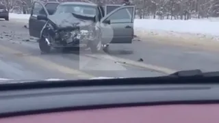 На Солотчинском шоссе столкнулись три легковушки: в ДТП пострадало двое детей