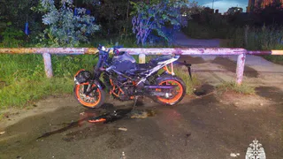 В Чебоксарах на заправке вспыхнул мотоцикл