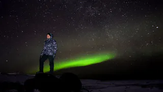 Рязанцы «поймали» Северное сияние  в Деулино