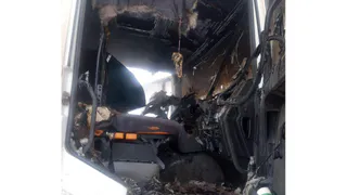 В Сараевском районе сгорела бетономешалка