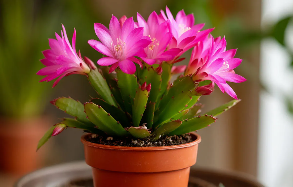 Заливаем горсть водой – и декабрист отблагодарит россыпью бутонов, будут переть на каждом сегменте