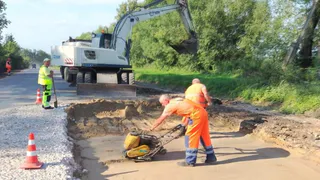 В Юрьев-Польском начали ремонт 1,5 километров дороги по улице Луговой