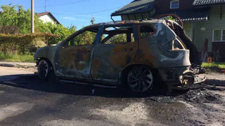 Ночью под Рязанью сгорели два автомобиля