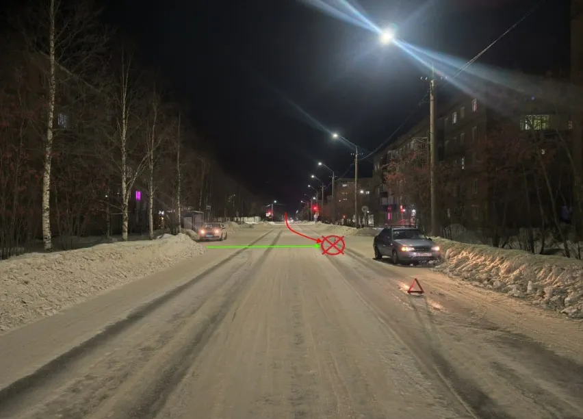В Коми автоледи сбила мужчину, пересекавшего дорогу в неположенном месте