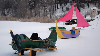 В Нижнекамске состоялся фестиваль креативных санок «Чана-шоу» 