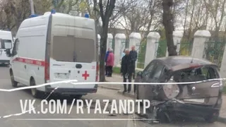 В Рязани на улице Новой 2 мая скорая помощь попала в ДТП