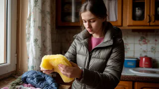 Беру 2 вещи с кухни - пуховик чистый через пять минут: простой лайфхак, доступный каждому