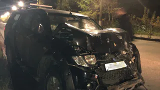 В Рязани внедорожник врезался в троллейбус