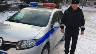 На брянской трассе сотрудники ГИБДД спасли потерявшего управление водителя