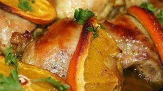 Необычная, но очень вкусная курочка с апельсинами!