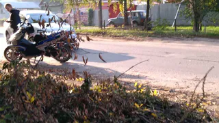 К чему приводит халатность: на улице 9-я Линия произошло ДТП из-за разбитого участка дороги