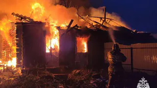 В Пронске загорелся двухквартирный дом