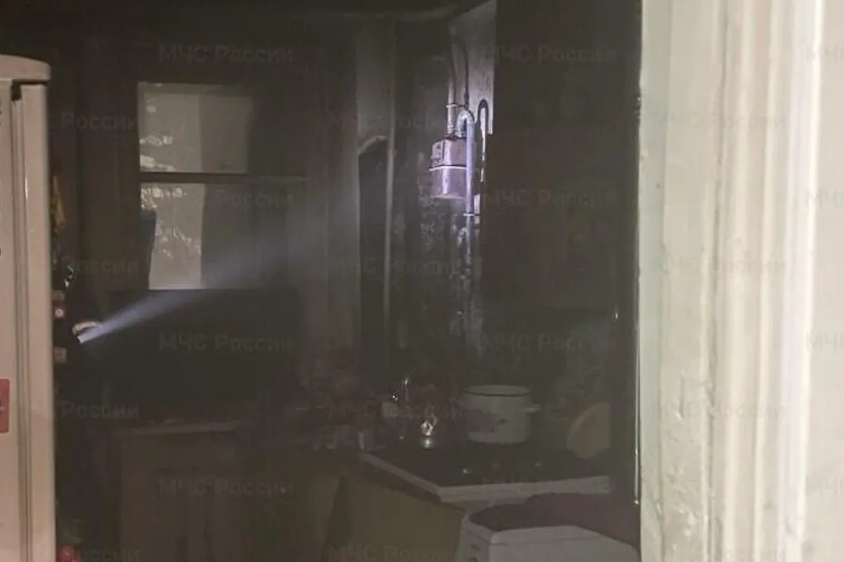 В Киржаче произошёл пожар в многоквартирном доме на улице Станционной