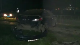 ДТП в Дашково-Песочне - автомобиль вылетел на тротуар